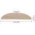 Alfombrillas autoadhesivas sisal 15 uds bereber 56x17x3