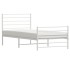Estructura cama sin colchón con estribo metal blanco 107x203