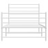 Estructura cama sin colchón con estribo metal blanco 107x203