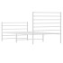 Estructura cama sin colchón con estribo metal blanco 107x203