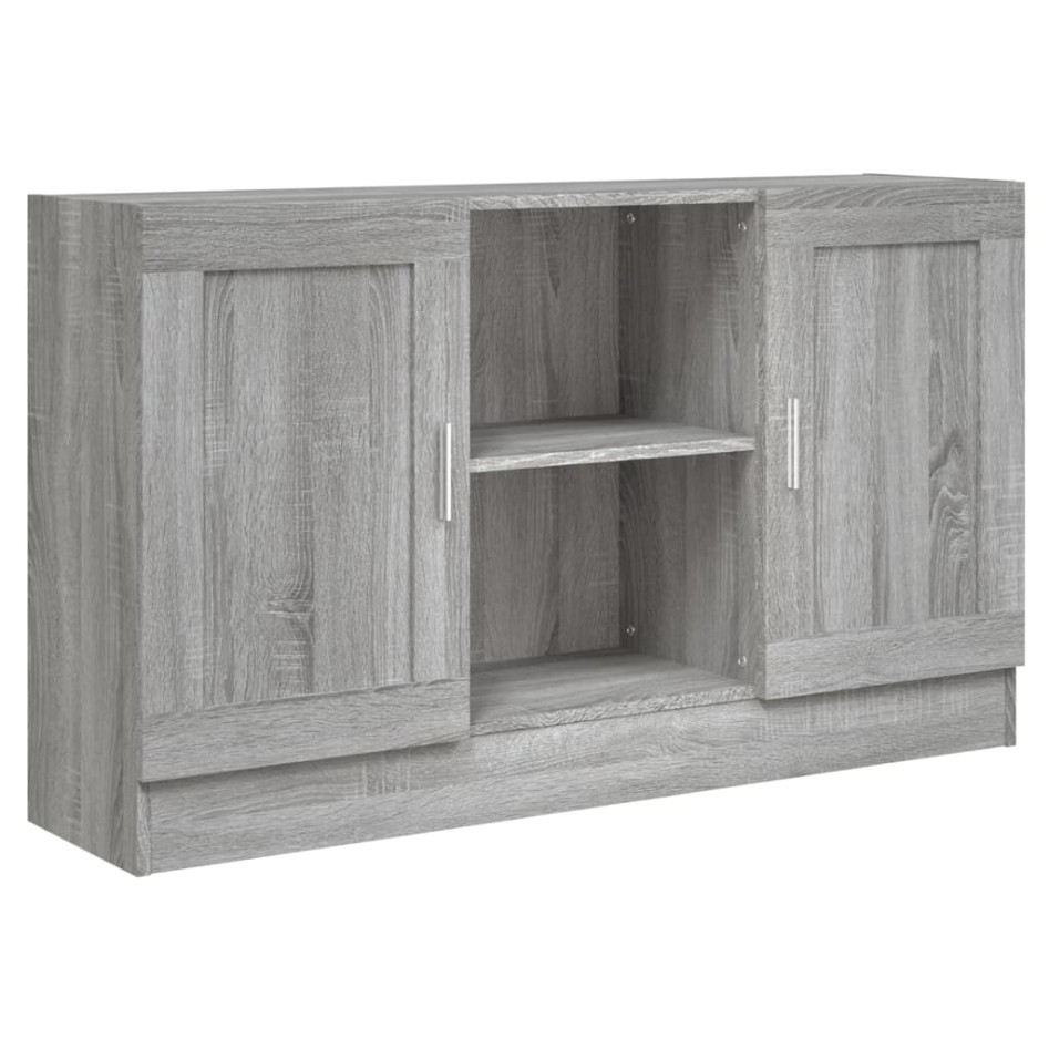 Aparador de madera contrachapada gris Sonoma 120x30,5x70