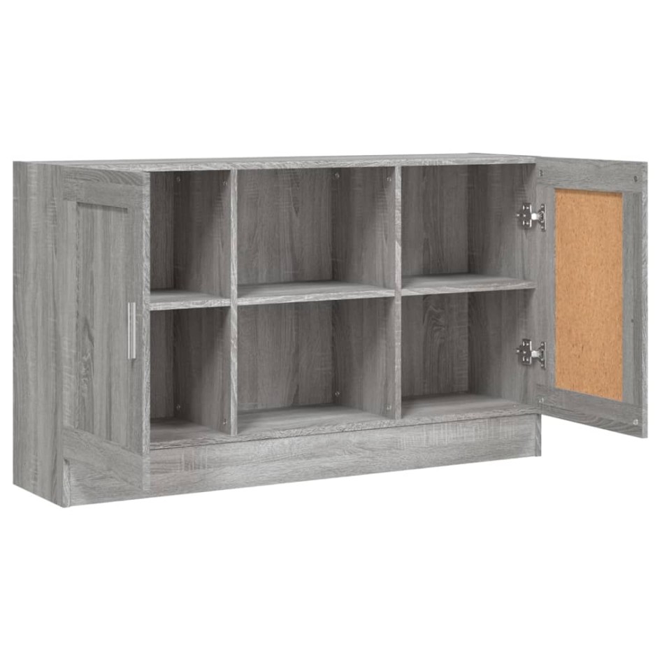 Aparador de madera contrachapada gris Sonoma 120x30,5x70