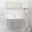 Set de muebles de baño 2 pzas madera contrachapada gris sonoma