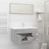 Set de muebles de baño 2 pzas madera contrachapada gris