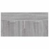 Set de muebles de baño 2 pzas madera contrachapada gris