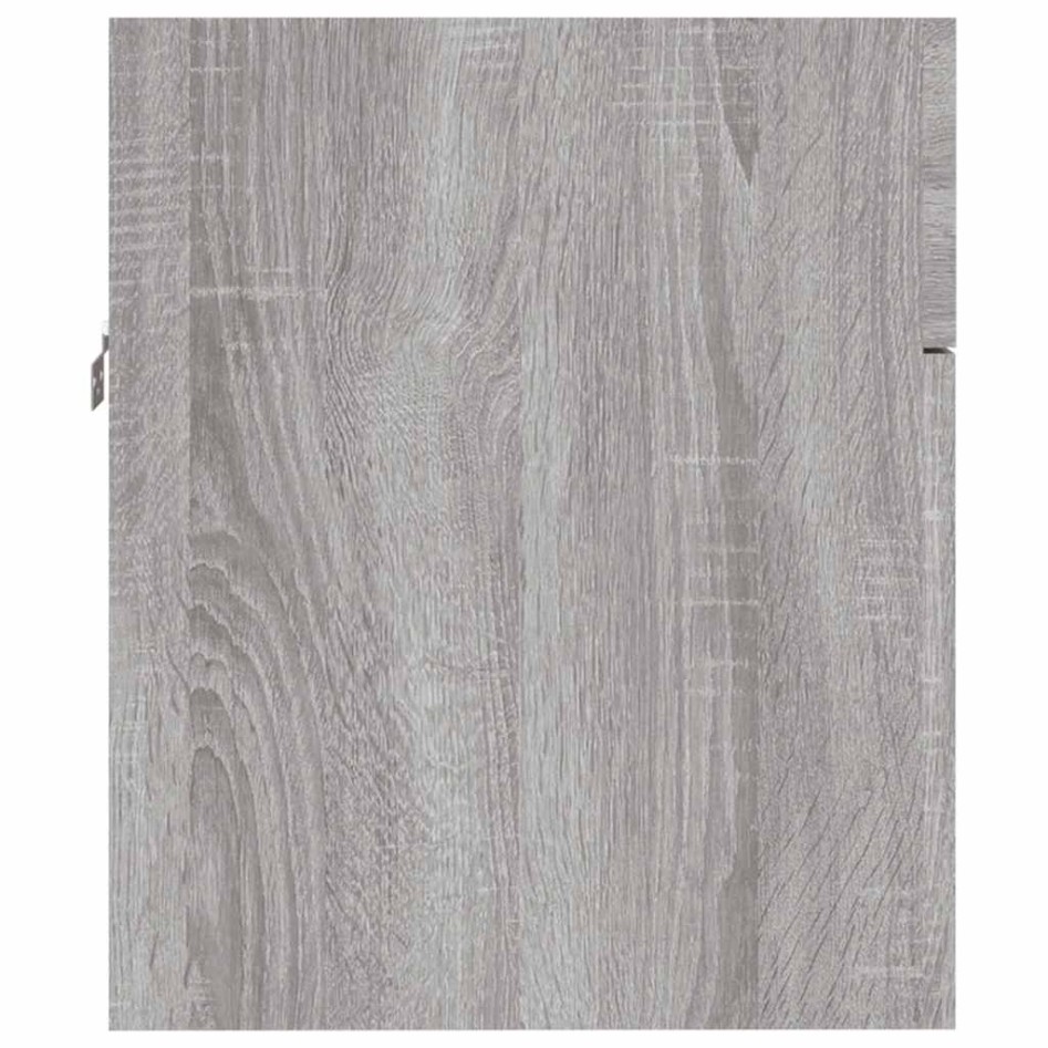 Set de muebles de baño 2 pzas madera contrachapada gris