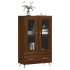 Aparador alto madera de ingeniería roble marrón 69,5x31x115
