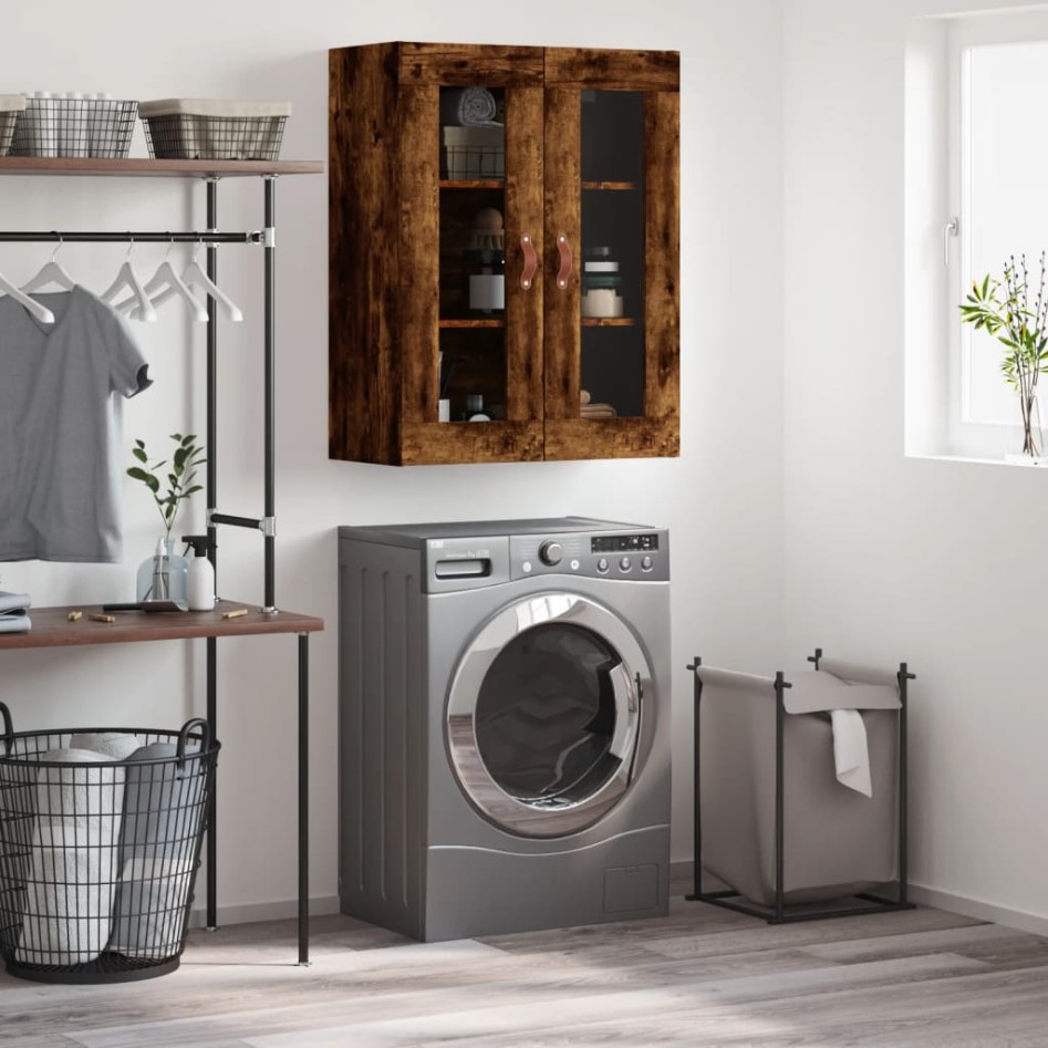 Armario de pared roble ahumado 69,5x34x90