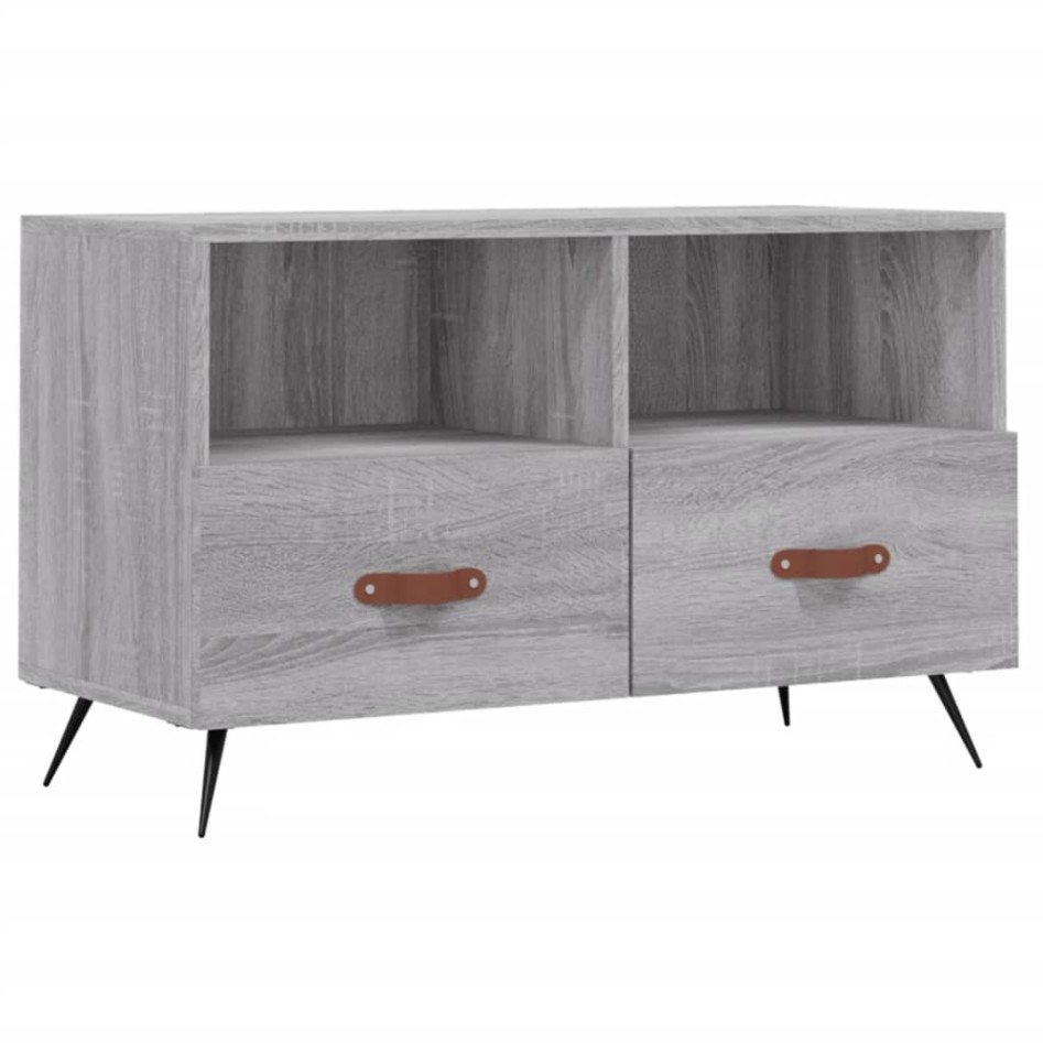 Mueble de TV madera de ingeniería gris Sonoma 80x36x50