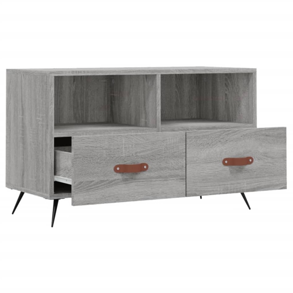 Mueble de TV madera de ingeniería gris Sonoma 80x36x50