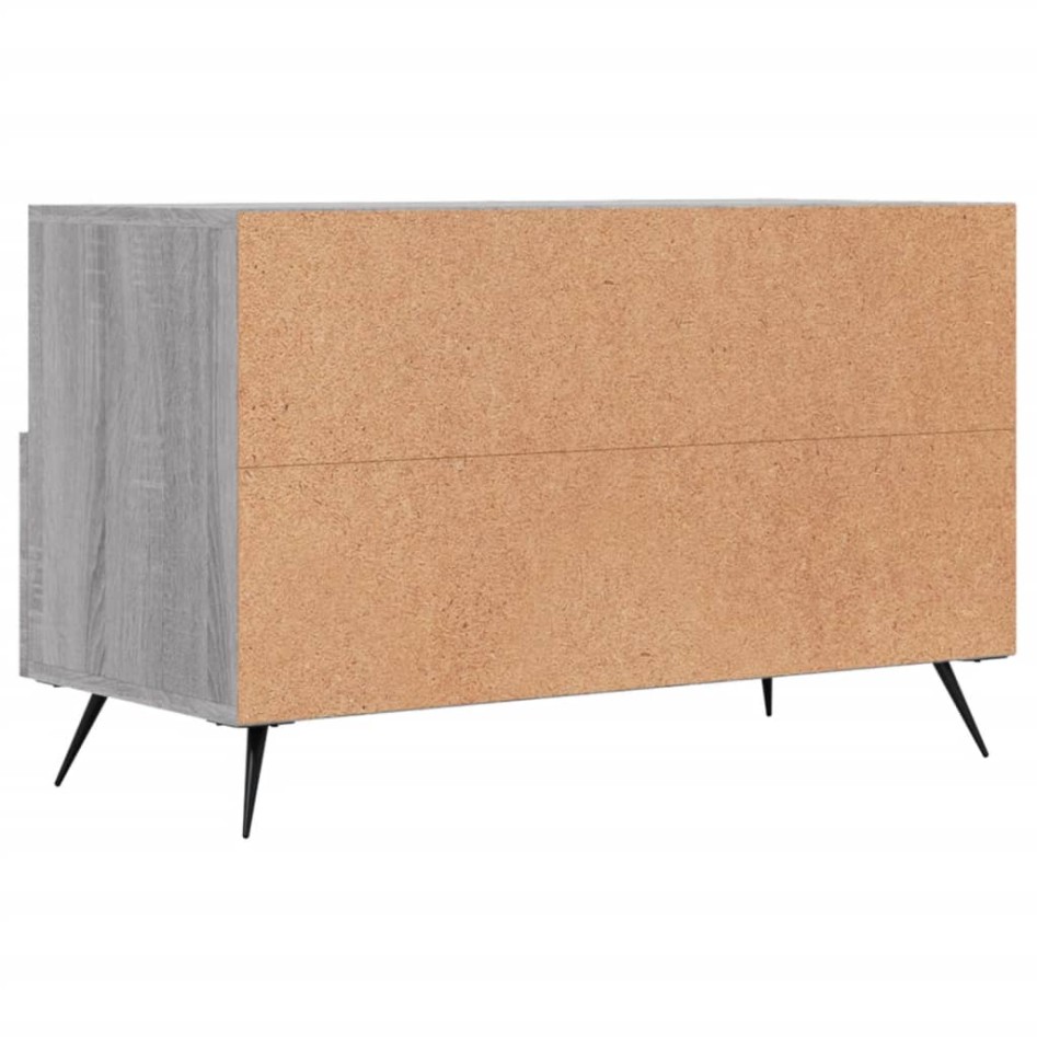 Mueble de TV madera de ingeniería gris Sonoma 80x36x50