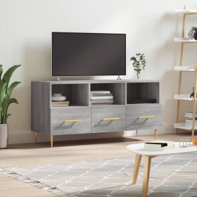 Mueble de TV madera de ingeniería gris Sonoma 102x36x50