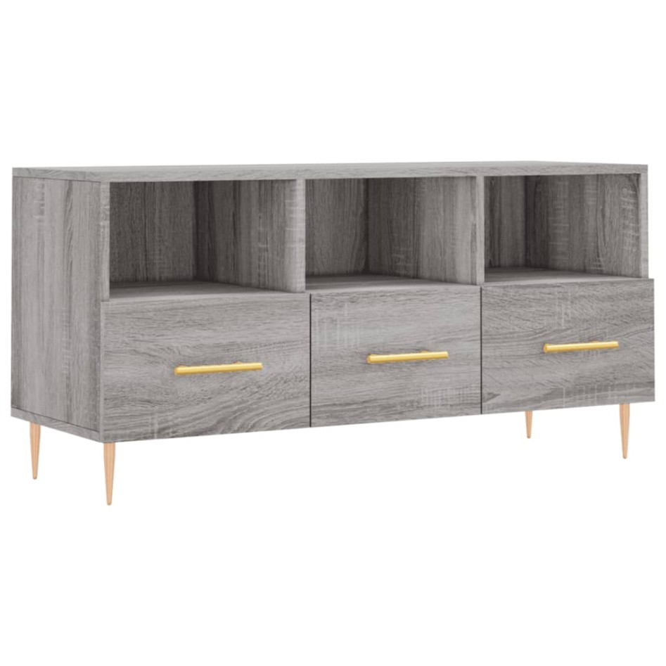 Mueble de TV madera de ingeniería gris Sonoma 102x36x50