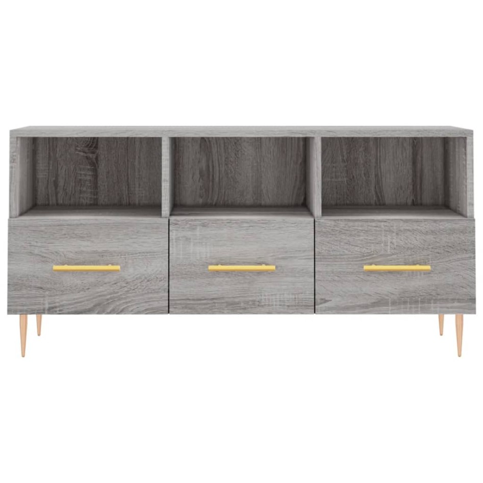 Mueble de TV madera de ingeniería gris Sonoma 102x36x50