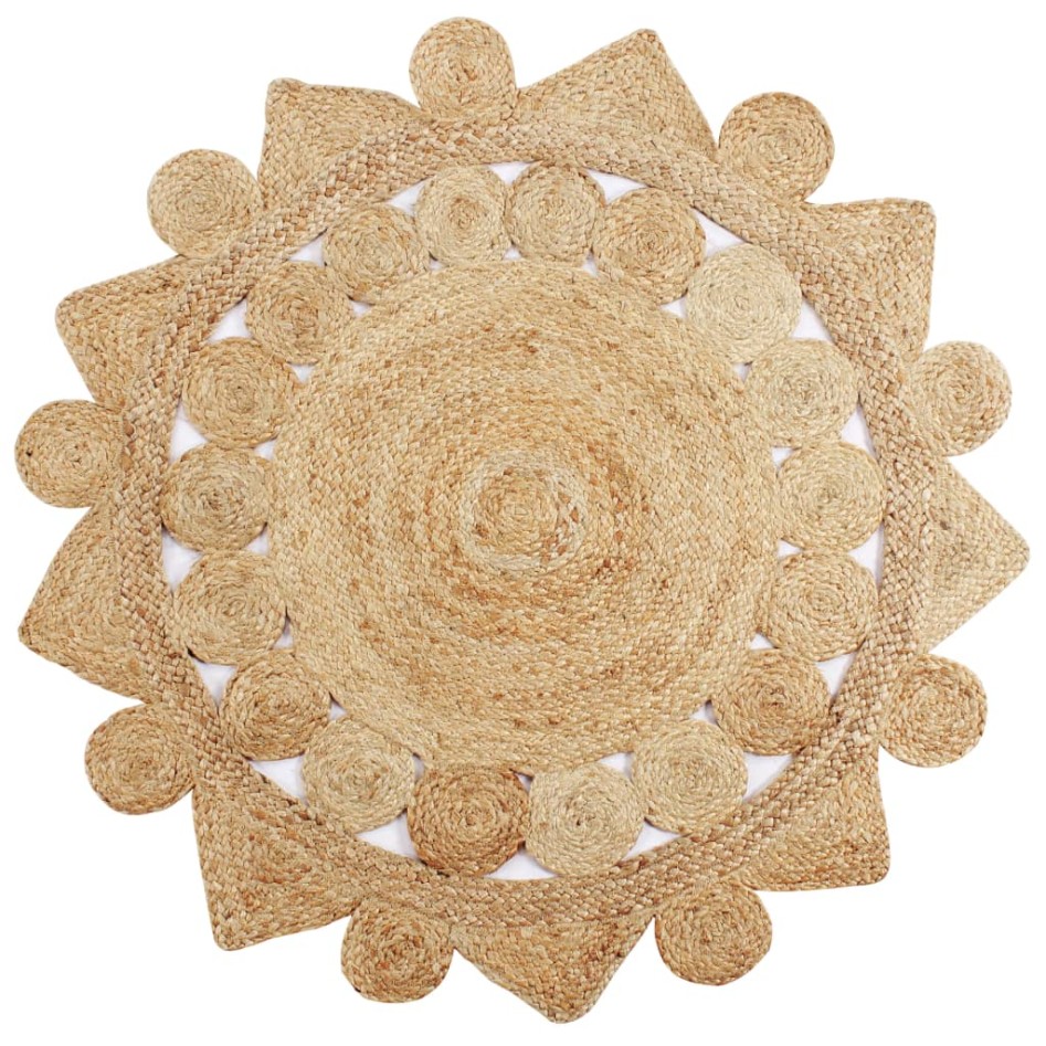 Alfombra hecha a mano de yute trenzado 150