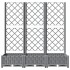 Jardinera con enrejado PP gris claro 120x40x121,5