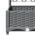 Jardinera con enrejado PP gris claro 120x40x121,5