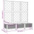 Jardinera con enrejado PP gris claro 120x40x121,5