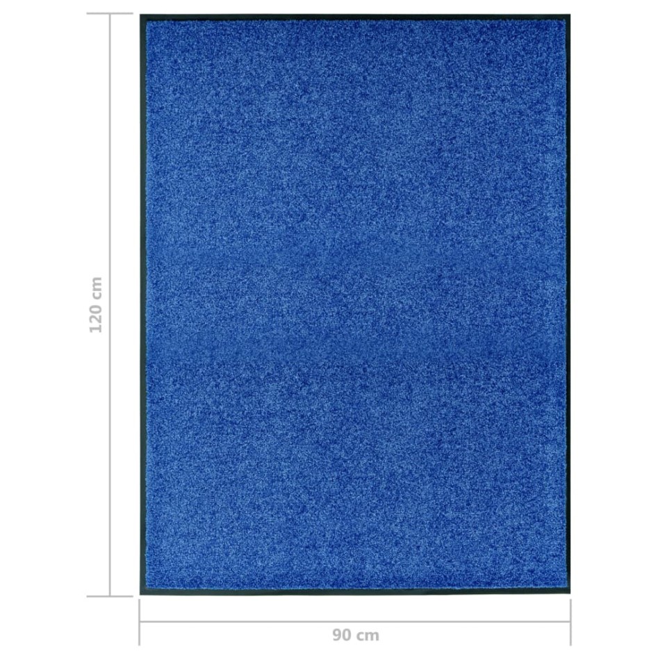 Felpudo lavable azul 90x120