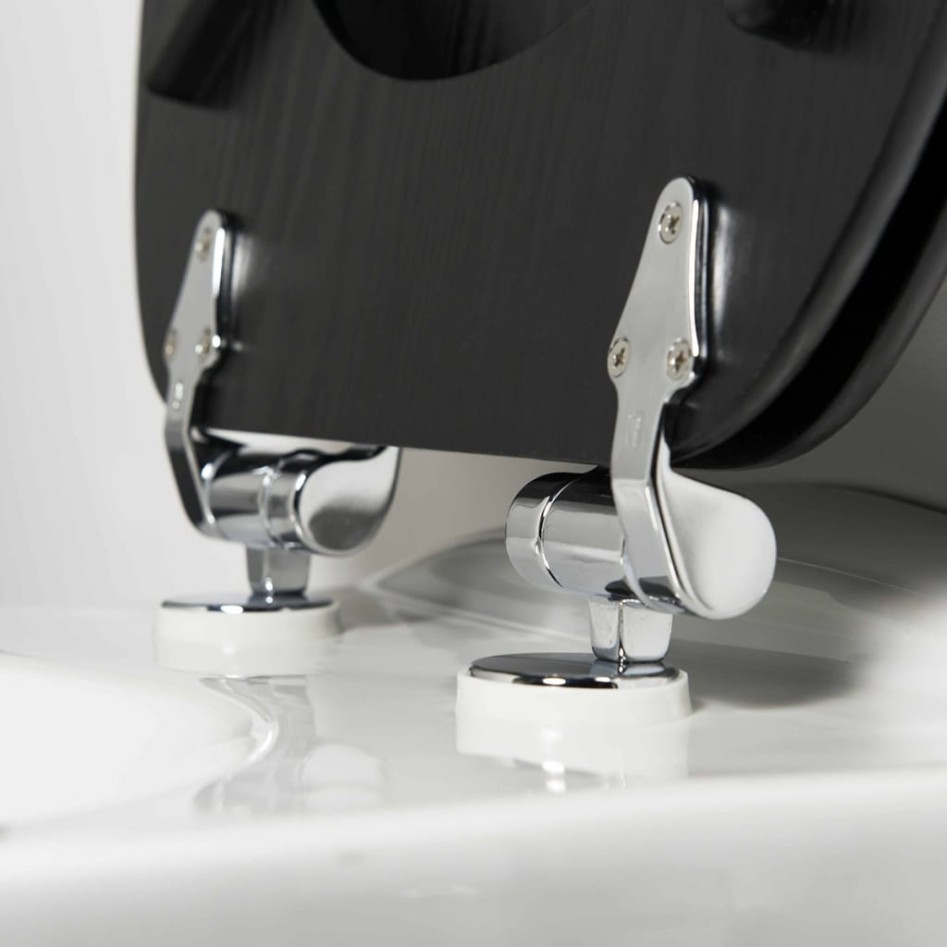 Tiger Asiento de WC de cierre suave Blackwash MDF negro