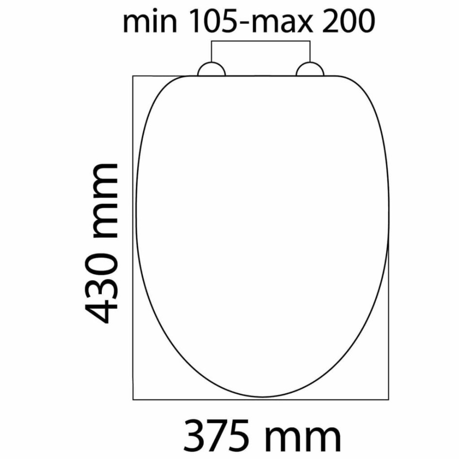 Tiger Asiento de WC de cierre suave Blackwash MDF negro