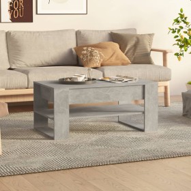 Mesa de centro madera contrachapada gris hormigón 102x55x45