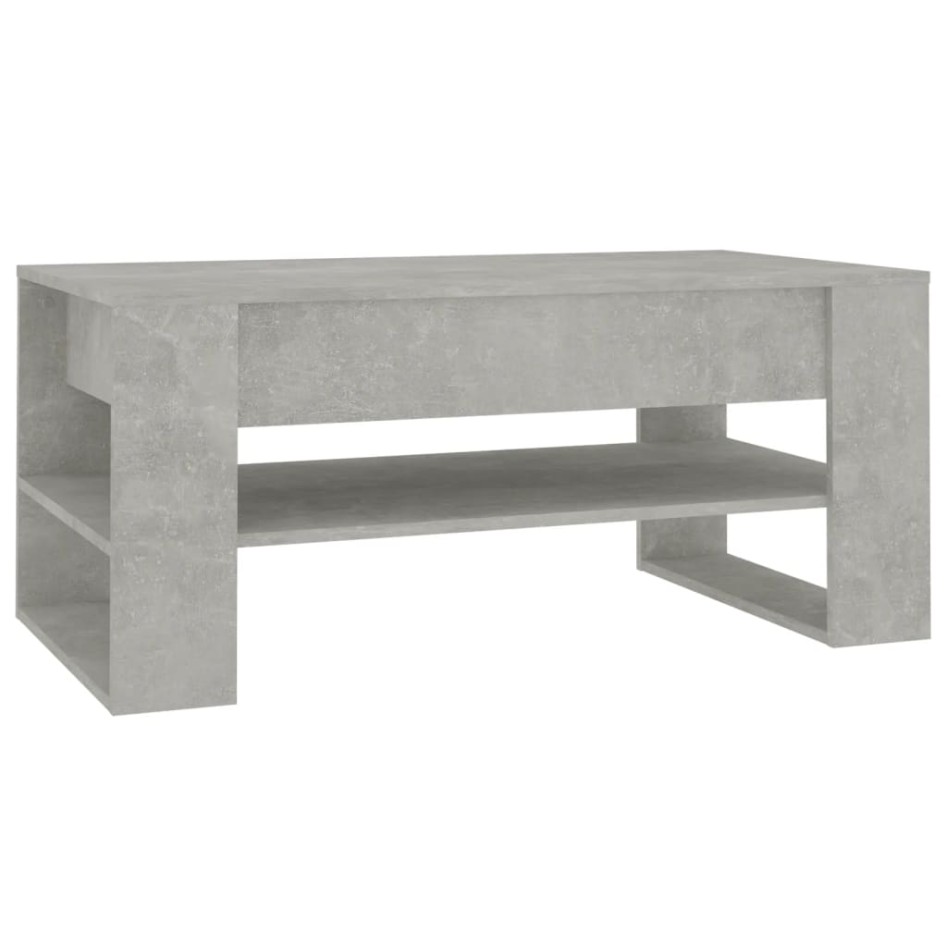 Mesa de centro madera contrachapada gris hormigón 102x55x45