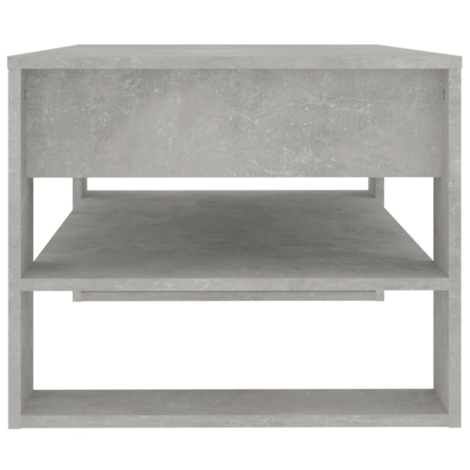 Mesa de centro madera contrachapada gris hormigón 102x55x45