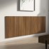 Cabecero pared madera contrachapada roble marrón 240x1,5x80