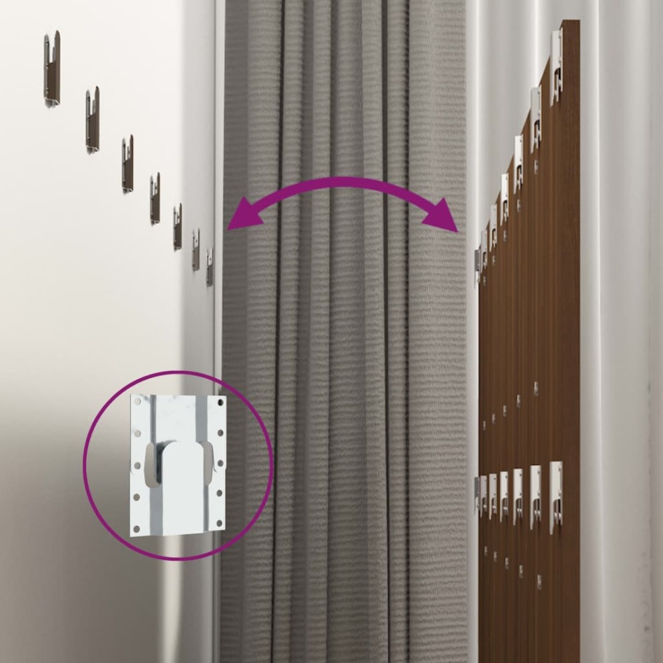 Cabecero pared madera contrachapada roble marrón 240x1,5x80