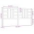 Cabecero de cama madera maciza de pino marrón miel 206x4x100