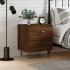 Mesita de noche madera de ingeniería roble marrón 40x35x47,5