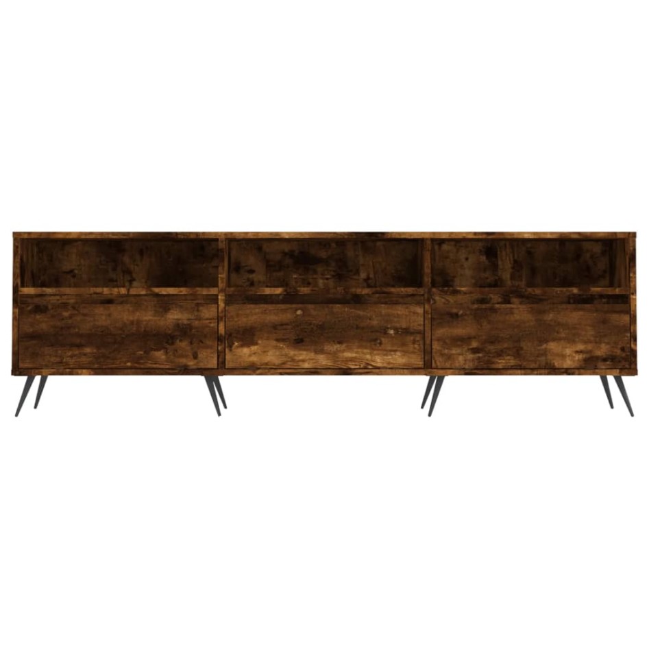 Mueble de TV madera contrachapada roble ahumado 150x30x44,5