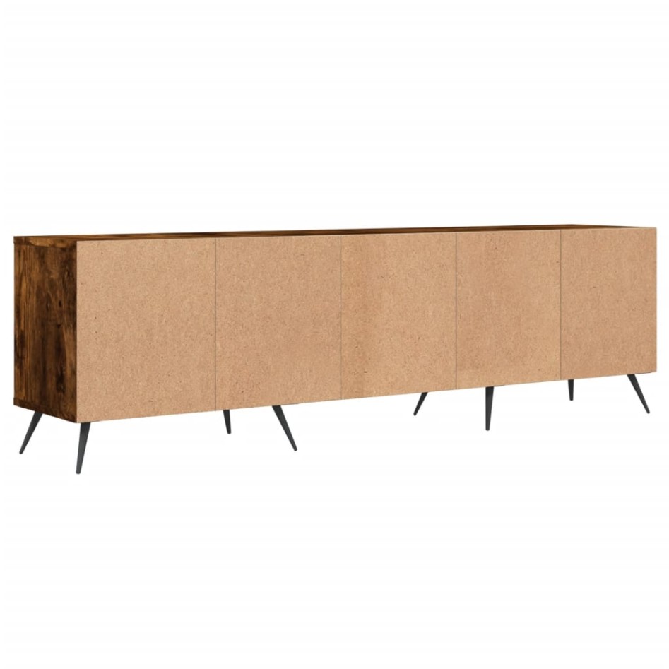 Mueble de TV madera contrachapada roble ahumado 150x30x44,5