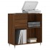 Mueble discos madera contrachapada roble marrón 84,5x38x89