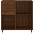 Mueble discos madera contrachapada roble marrón 84,5x38x89