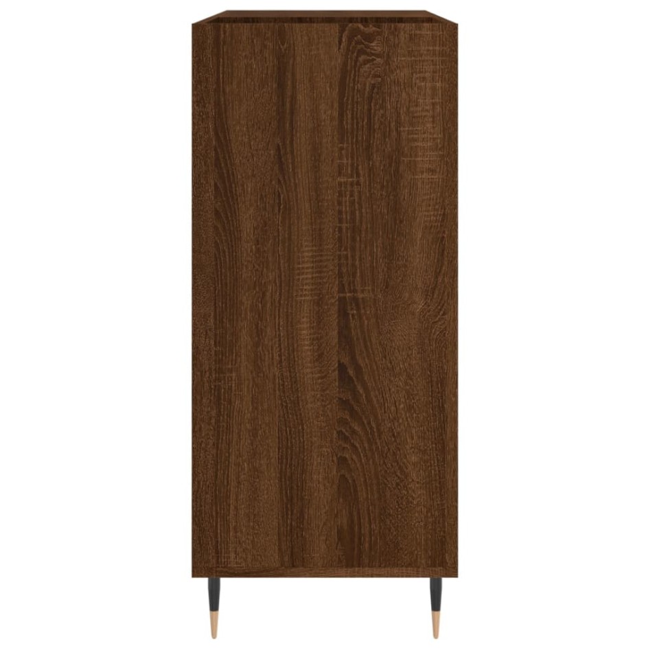 Mueble discos madera contrachapada roble marrón 84,5x38x89