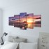 Set decorativo de lienzos para pared  playa con pérgola 200 x 100