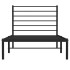 Estructura cama sin colchón con cabecero metal negro 100x200