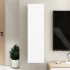 Mueble para TV de madera contrachapada blanco 30,5x30x110