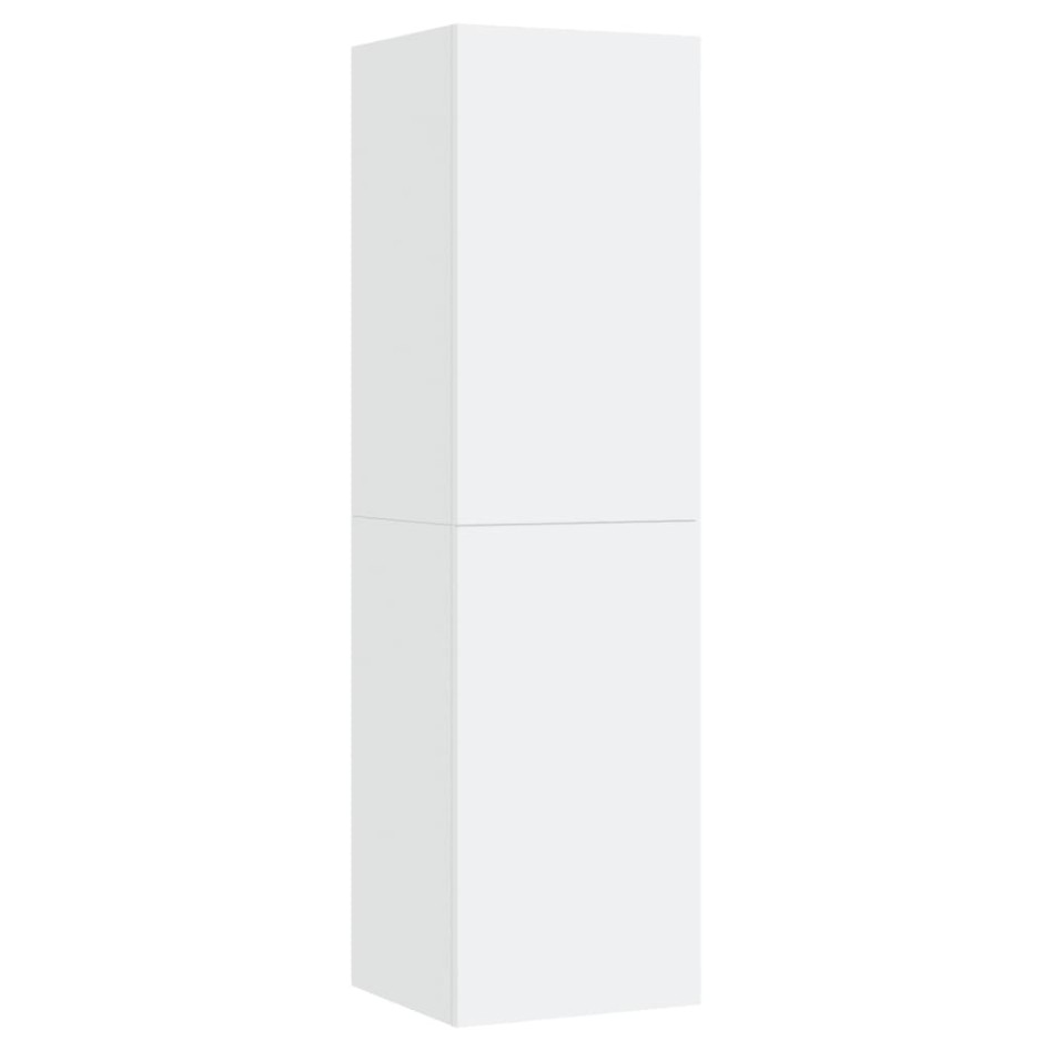 Mueble para TV de madera contrachapada blanco 30,5x30x110
