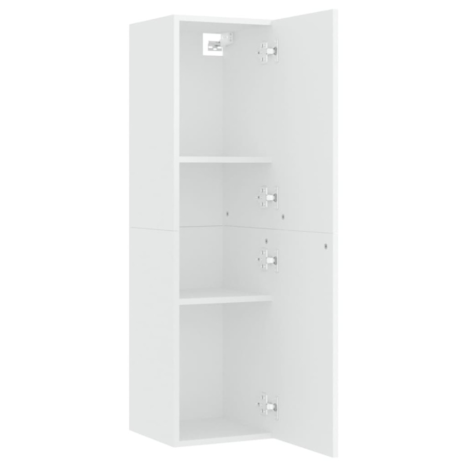 Mueble para TV de madera contrachapada blanco 30,5x30x110