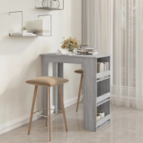 Mesa alta con estante gris Sonoma 102x50x103,5