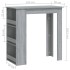 Mesa alta con estante gris Sonoma 102x50x103,5