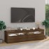 Mueble de TV con luces LED 2 uds roble marrón 75x35x40