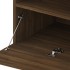 Mueble de TV con luces LED 2 uds roble marrón 75x35x40