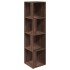 Mueble esquina madera contrachapada marrón roble 33x33x132