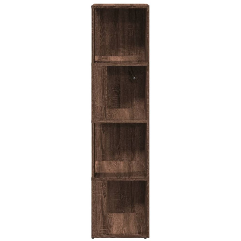 Mueble esquina madera contrachapada marrón roble 33x33x132