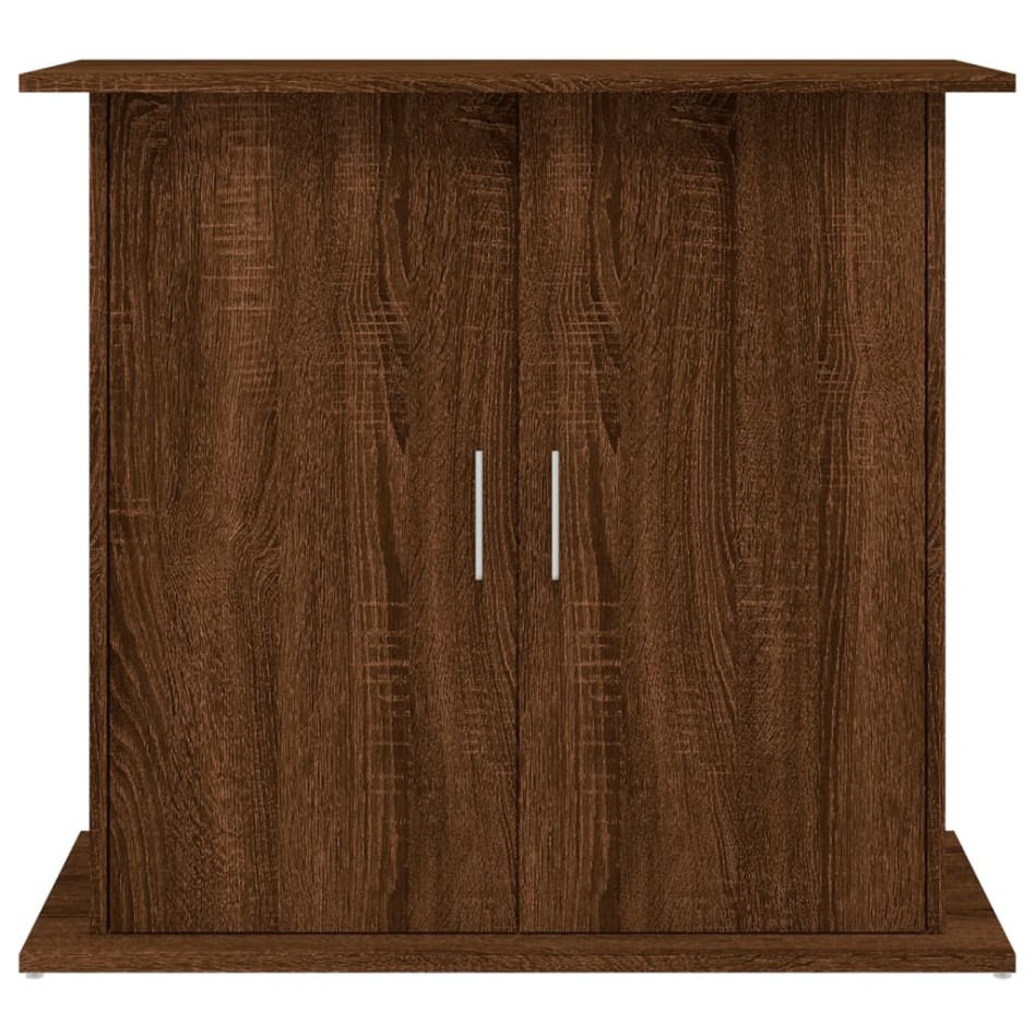 Soporte para acuario madera ingeniería marrón roble 81x36x73