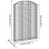 Cesta gaviones forma arco hierro galvanizado 150x30x220/240